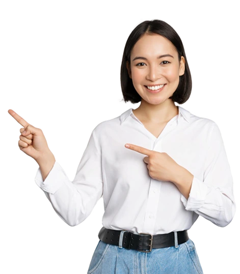 Student pointing to form